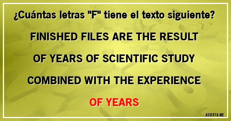 Acertijos - ¿Cuántas letras 